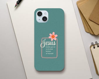 Inspirational Jesus iPhone Case - 'Jesus Guides You to the Best Version of Yourself' - Christian Faith Design