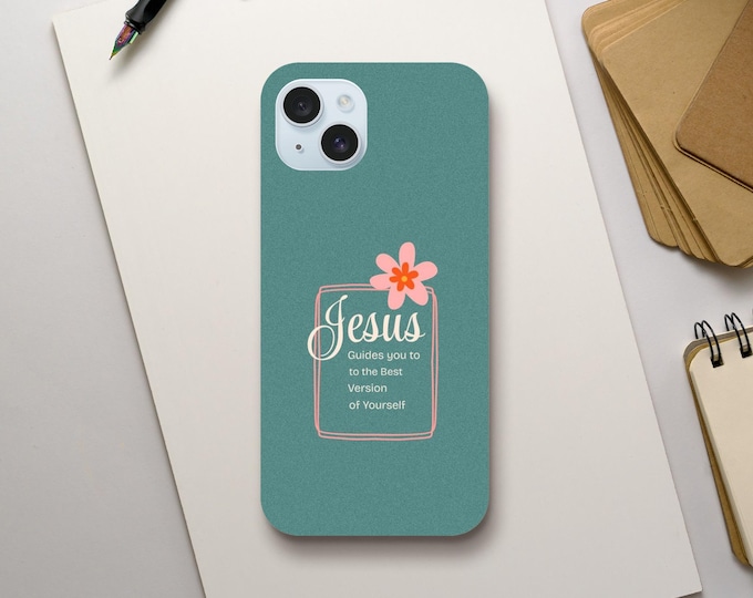 Inspirational Jesus iPhone Case - 'Jesus Guides You to the Best Version of Yourself' - Christian Faith Design
