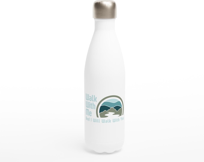Walk With Me Water Bottle - 17oz Stainless Steel Scripture Bottle - LDS Youth Theme 2026