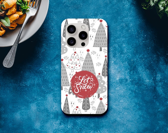 Let It Snow Phone Case - Holiday Christmas Decor - Festive Design for iPhone