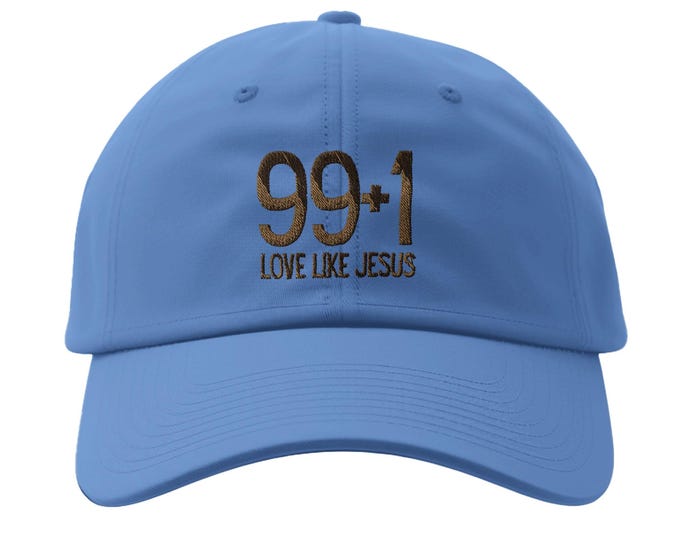 99 +1 Love Like Jesus Hat - Christian Reminder Cap - Spiritual Hope & Values