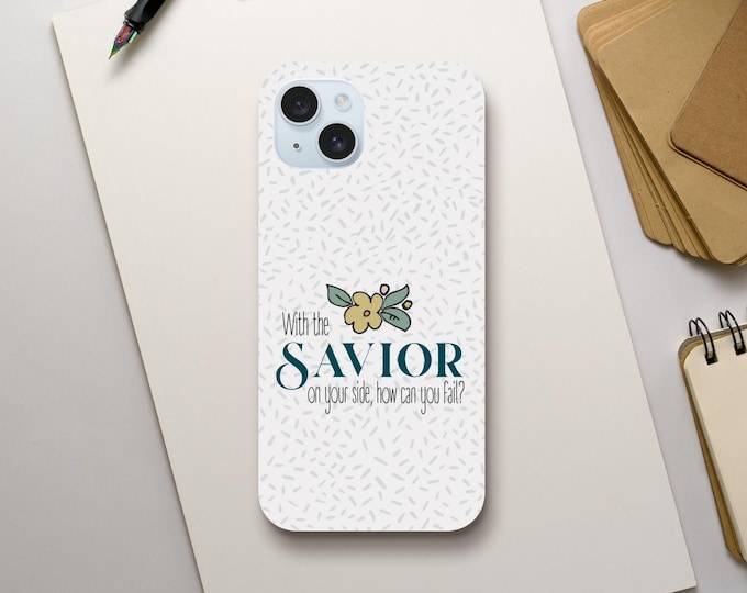 Inspirational Jesus iPhone Case - 'With the Savior on Your Side' -  Christian Beliefs