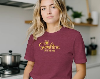 Sunshine Lifts the Soul T-Shirt | Boho Summer Tee | Positive Vibes Graphic Shirt | Gift for Her