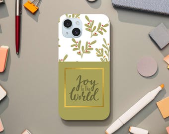 Joy to the World Phone Case – Christmas Spirit, Merry & Bright – Perfect Holiday Gift