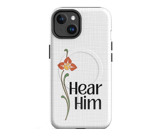 Hear Him iPhone Case - Art Deco Inspired Christian Design - Perfect Gift for Believers and Missionaries
