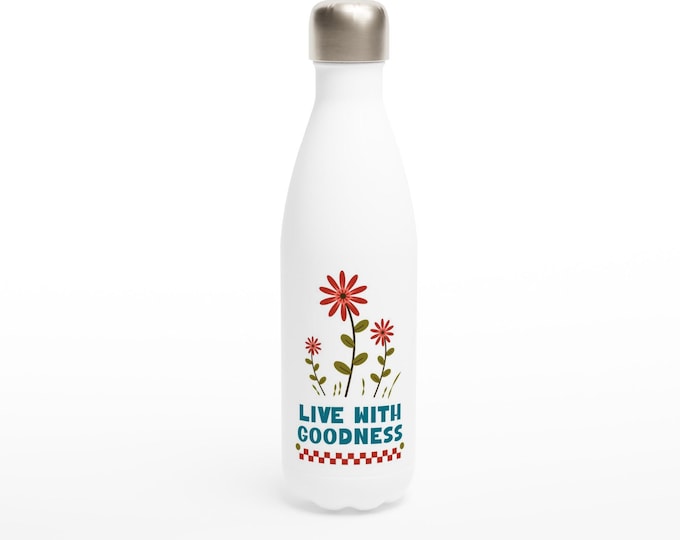 Live with Goodness Water Bottle - Christian Inspirational Gift - Hydrate & Inspire Daily