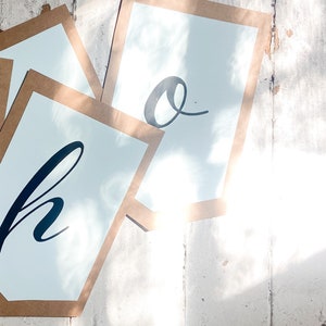 Banner cursivo simple imprimible
