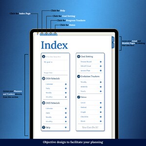 2024-2025 Perfect Digital Planner 18-month Calendar With Goal Setting ...