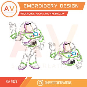 Ranger de l'espace. Motif de broderie. Fichier de broderie machine. Tailles de cerceau 4x4, 5x7, 8x8.