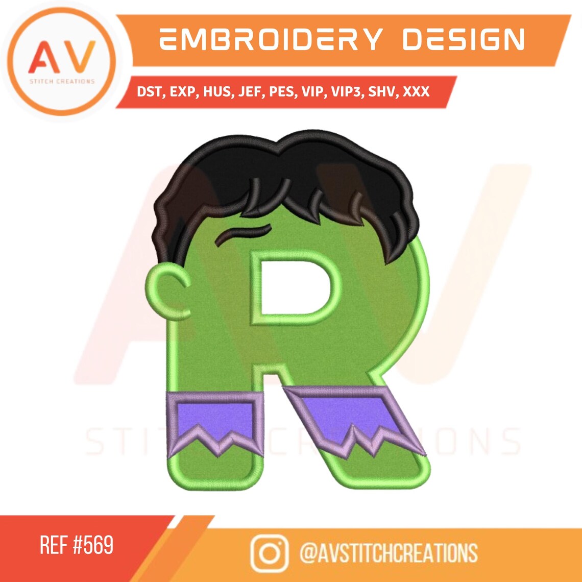 Letter R Tuft Design Incredible Letter R. Applique Design. Machine Embroidery File, 4x4, 5x7 ...