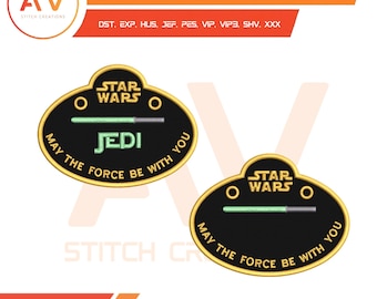 Galaxy Empire Name Tag. ITH. Applique Design. Machine Embroidery File, 4x4, 5x7, 8x8 Hoop Sizes.