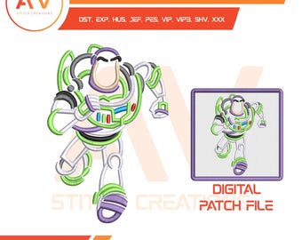 Space Ranger. Embroidery Design. Machine Embroidery File. 4x4, 5x7, 8x8 Hoop Sizes.