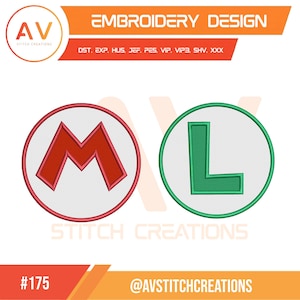 Aplikacja z inicjałami hydraulika w kolorze czerwono-zielonym, okrągła odznaka, haft maszynowy, PES JEF DST 4x4 5x7 8x8