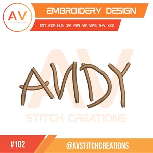 Diseño de bordado a máquina con firma del propietario de juguetes escrita a mano, formatos PES, JEF, DST, tamaños de bastidor 4x4, 5x7 y 8x8.