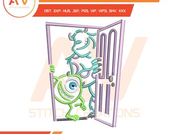 Monster Buddies. Embroidery Design. Machine Embroidery File. 4x4, 5x7, 8x8 Hoop Sizes.
