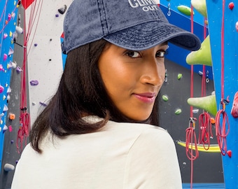 Casquette en sergé de coton vintage brodé Climb Out