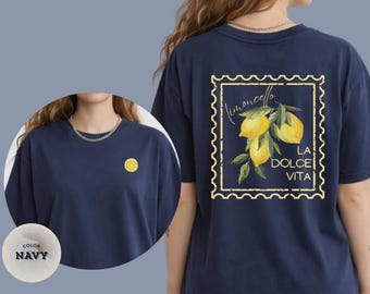 Limoncello Shirt Comfort Colors Tee, La Dolce Vita Lemon Graphic Shirt, Retro Italian Summer Tee, Cute Amalfi Coast Gift