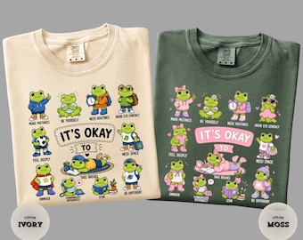 Es ist in Ordnung Frosch Shirt, Autismus Akzeptanz Lehrer T-Shirt, Neurovielfalt Shirt, spezielle Bildung Geschenk, Schulanfang, Kinder psychische Gesundheit T-Shirt