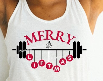 Merry Liftmas svg, Digital Download, Gym Christmas svg, Workout svg, Weightlifting svg, Holiday Workout, Merry Fitmas, Crossfit svg, Fitness