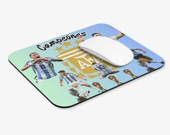 Campeones Argentina Football Mouse Pad | AFA Crest, Soccer Trophies