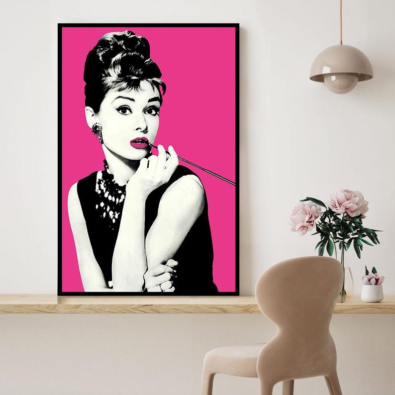 Vintage Audrey Hepburn Movie Posters Poster Prints Wall Art A4 A3 A2 A1 ...