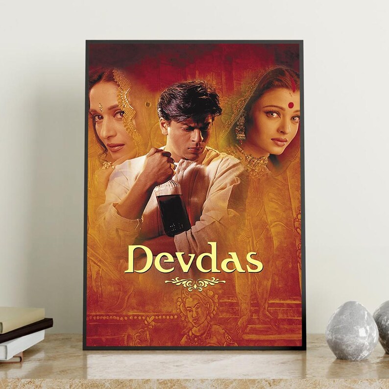 Devdas Classic Bollywood Movie Posters Poster Prints Wall Art A4 A3 A2 ...