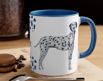 Tasse à café Feeling Blue accent dalmatien, 11 oz