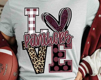 Panthers Digital Download Panthers Png Maroon Paw Print Png Love Panther Png Mascot Png School Mascot School Spirit Png Game Day Png