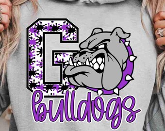 Go Bulldogs Digital Download Bulldogs Png Purple Bulldog Png Custom School Mascot Png School Png School Spirit Png
