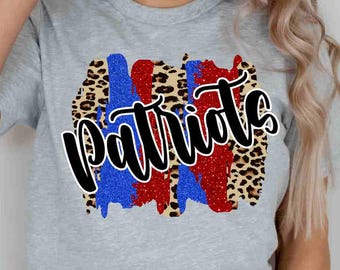 Patriots Digital Download School Png Red Blue Patriots Png Custom School Mascot Png School Spirit Digital Download Mascot Digital Files