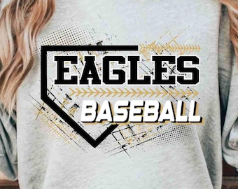 Eagles Digital Download Baseball Png Gold Eagles Png Custom School Mascot Png Mascot Png School Eagle Png School Spirit Baseball dtf files