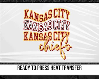 KC Chiefs dtf transfer ready to press Chiefs mascot dtf transfer school heat transfer sports dtf print custom screen print ready for press