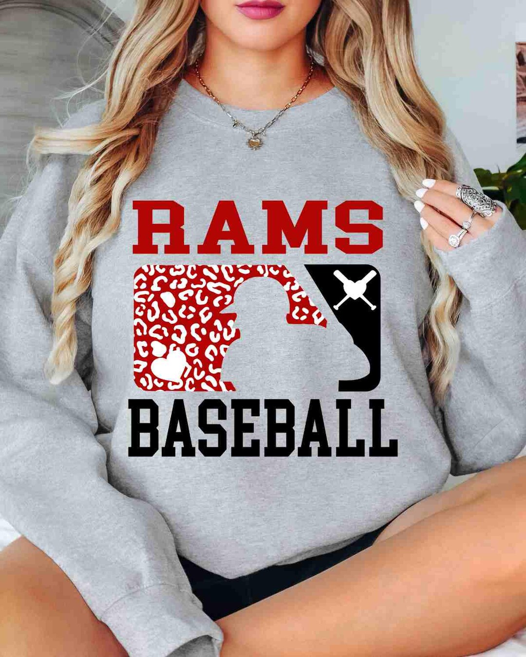 Rams Digital Download Baseball Png Red Rams Png Custom School Mascot ...