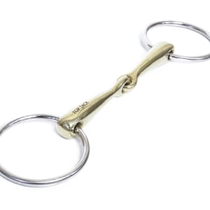 Top Tack Loose Ring German Silver Single Jointed Snaffle Horse Bit