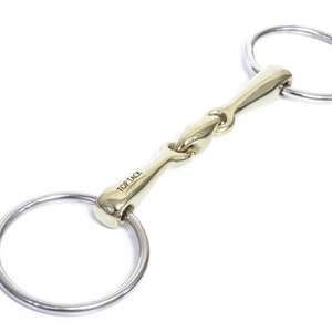 Top Tack Loose Ring German Silver Double Jointed Snaffle Horse Bit