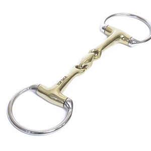 Top Tack Eggbutt German Silver Double Jointed Snaffle Horse Bit