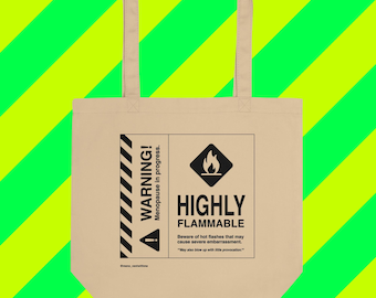 Menopause Hot Flash Humor Organic Cotton Tote Bag