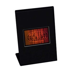 DESK STAND 3D World Map Hologram Picture, Collectible Photopolymer Type Film, 1980s 3D World Map Lovers, High-Quality 3D Map Holographic Art