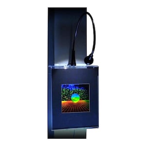 LIGHTED WALL DISPLAY 3D Earth with Grid Hologram Picture, Collectible Embossed Type Film, Earth Hologram Gifts, High-Quality Holographic Art