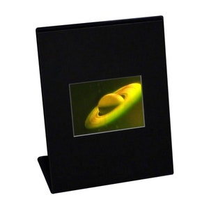DESK STAND 3D Saturn Hologram Picture, Collectible Polaroid Photopolymer Film, Space Lover Gift, Vintage 1980s, High-Quality Holographic Art