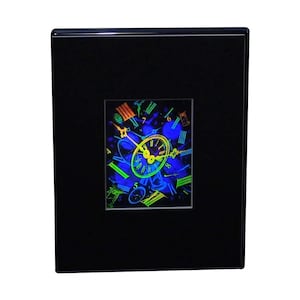 DESK STAND 3D Time (Large) Hologram Picture, Collectible EMBOSSED Type Film, 3D Time Lover Gifts, High-Quality 1980s & 1990s Holographic Art