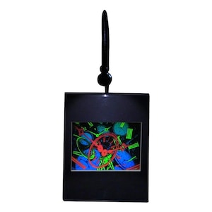 TIME Hologram Picture (LIGHTED DESK Stand), 3D Collectible Embossed Type 2D-3D Hologram, 1980s Time Lover Gift, High-Quality Holographic Art
