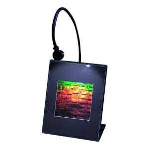3D Circuit Board Hologram Picture (LIGHTED DESK STAND), Collectible Embossed Film, 1980s and 1990s 3D Circuit High-Quality Holographic Arts