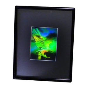 3D EAGLE Hologram Picture (FRAMED), Collectible Embossed Type Film, Eagle Vintage Lover Gifts, High-Quality 1990s 3D Eagle Holographic Arts