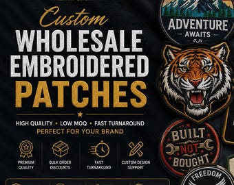 Custom Wholesale Embroidered Patches Bulk Order Custom Logo Patch