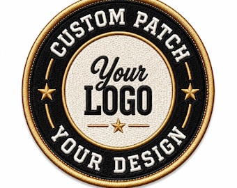 Custom Logo Patch, Personalized Embroidered Patch, Business Logo Patch, Iron On Sew On Velcro Patch