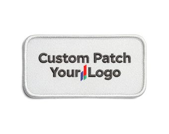Custom Rectangle Embroidery Patch | Personalized Logo for Clothing, Bags
