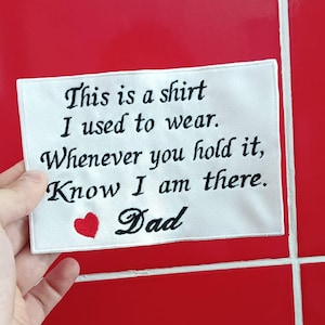 Custom Embroidered Memory Patch: Sew-On Keepsake with Personalized Text