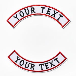 Custom Embroidered Rocker Patch Set: Personalized Biker Applique