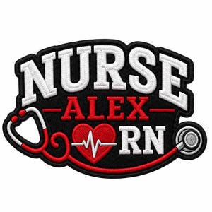 Custom Nurse Name Patch, RN Embroidered Patch, Personalized Nursing Gift, Christmas Gift